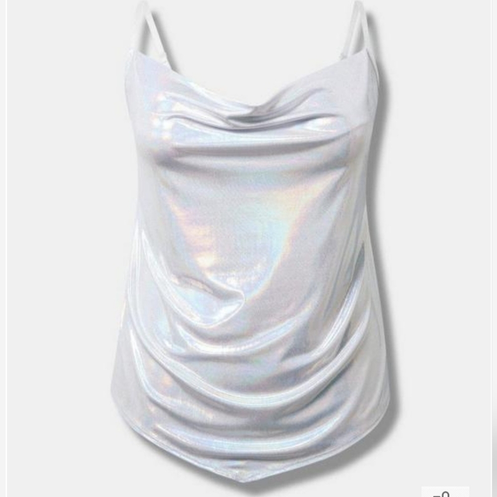 NWT Torrid Shiny Cowl Neck Tank 3X